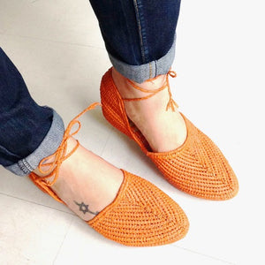 Hamdmade Raffia shoes for women